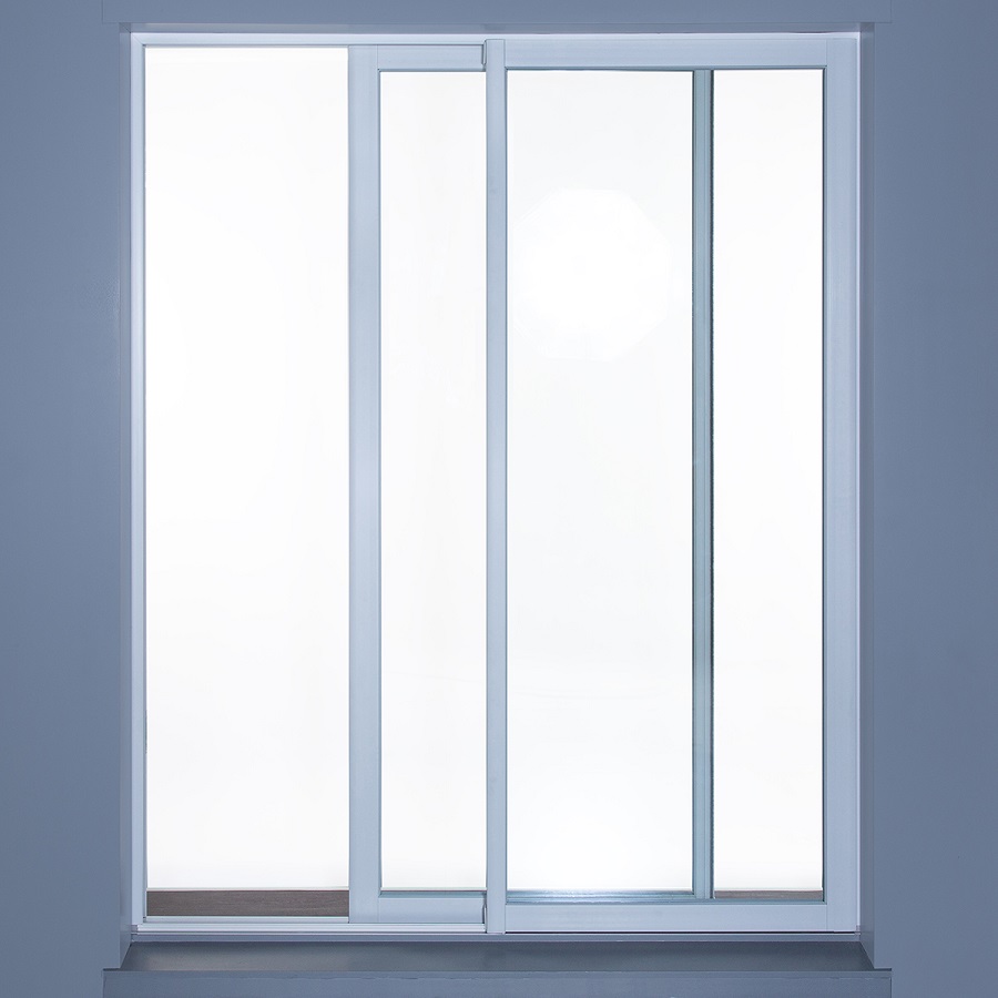 Fenêtre coulissante Fibre 2 vantaux blanc avec pack étanchéité - E-LORI